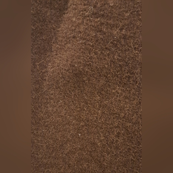 Vintage Glen Heath Brown Camel Hair Unisex Casual Neutral Scarf Wrap w/ Fringe - Picture 3 of 7